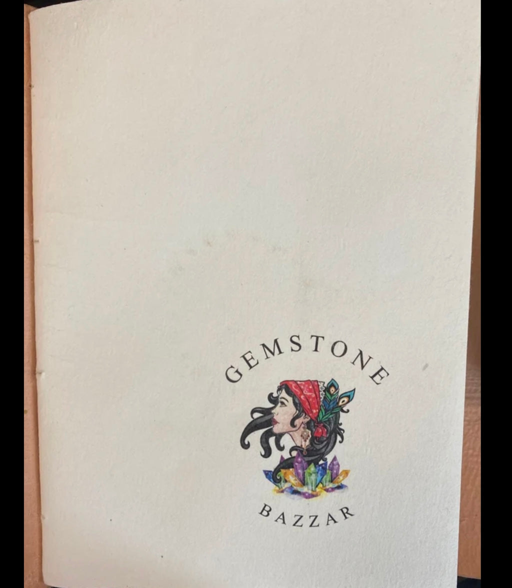 ✨ Triple Moon Rose Quartz Leather Grimoire Journal