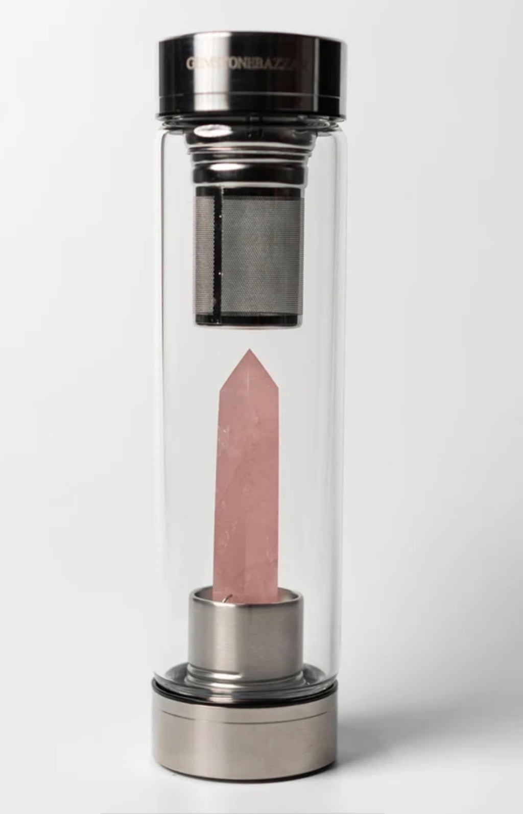 Self-Love Rose Quartz Infusion Bottle + Tea Diffuser