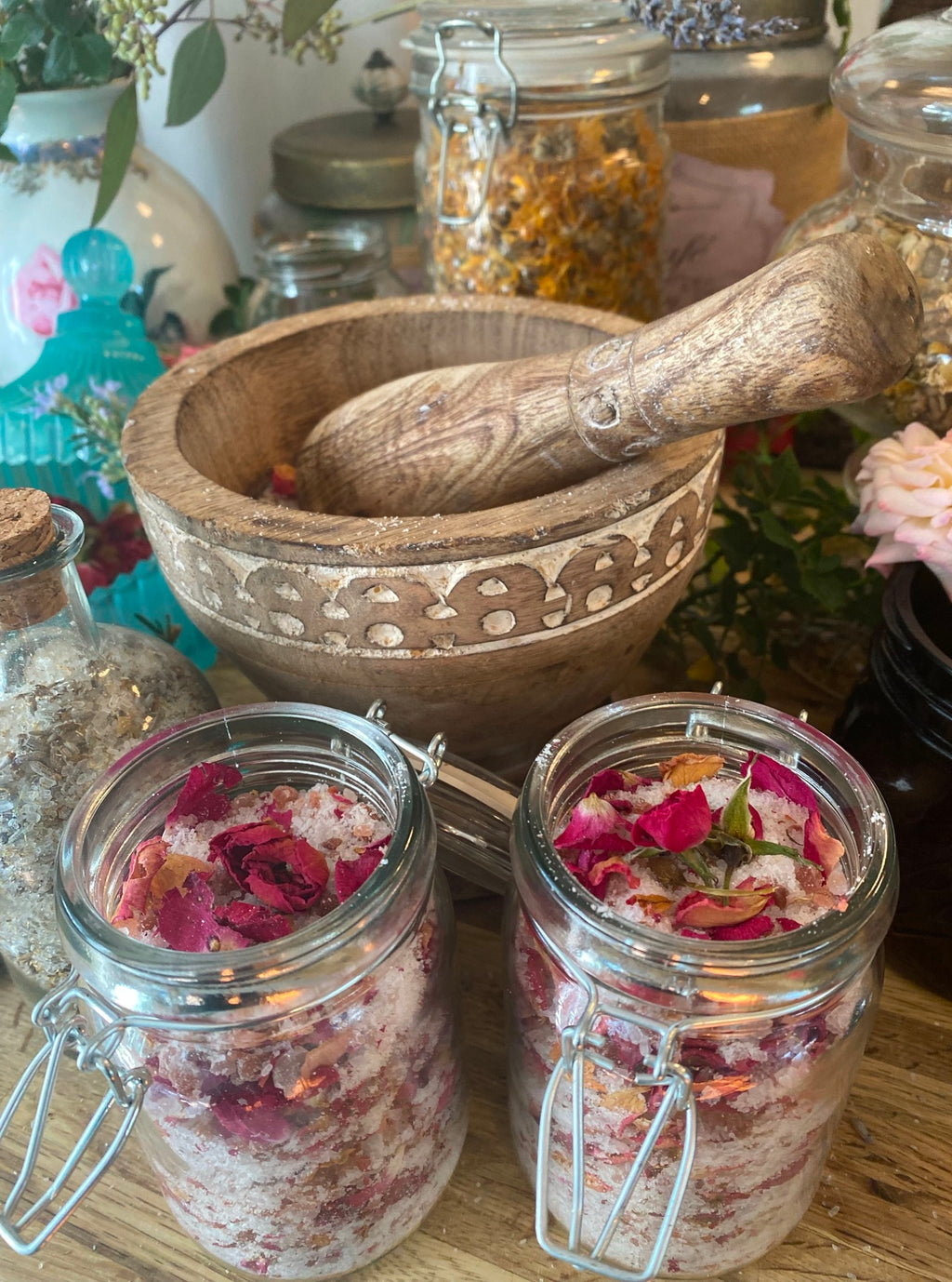 Essence of Aphrodite Bath Salts – Rose & Ylang Ylang Goddess Ritual Soak