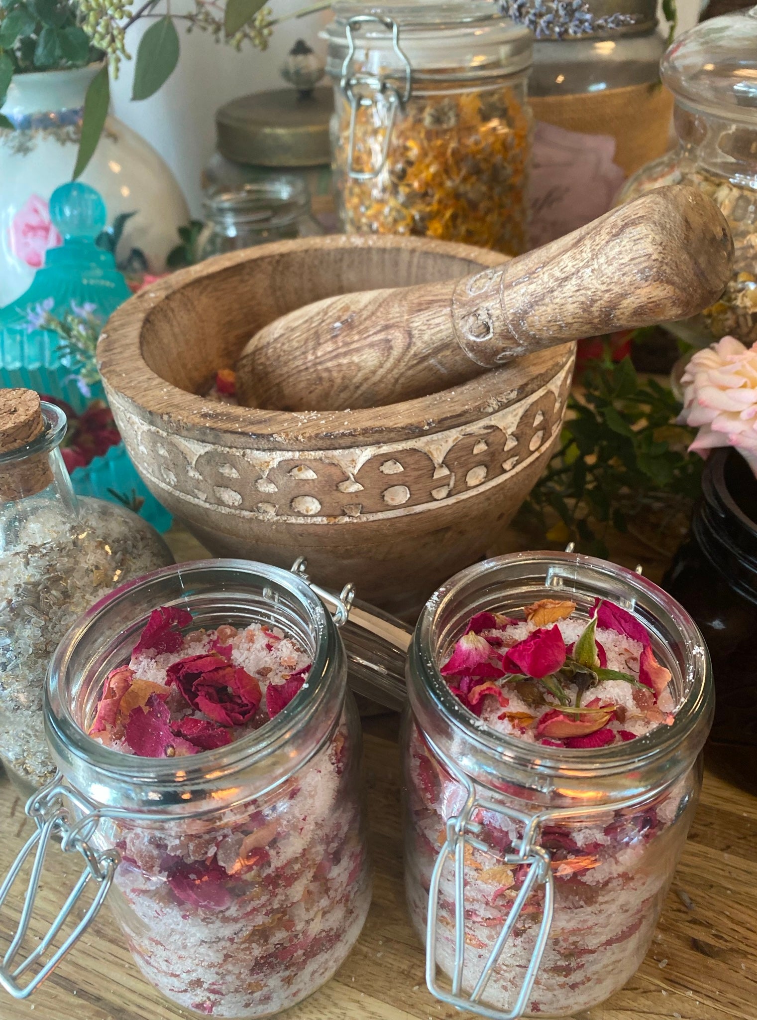 Essence of Aphrodite Bath Salts – Rose & Ylang Ylang Goddess Ritual Soak