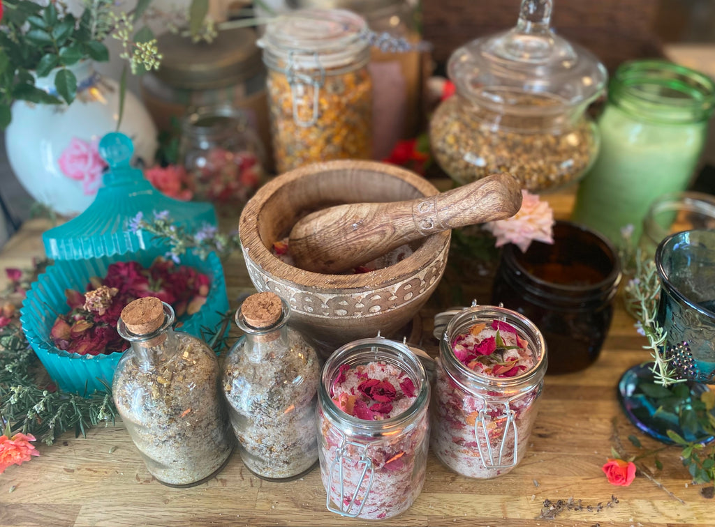 Essence of Aphrodite Bath Salts – Rose & Ylang Ylang Goddess Ritual Soak