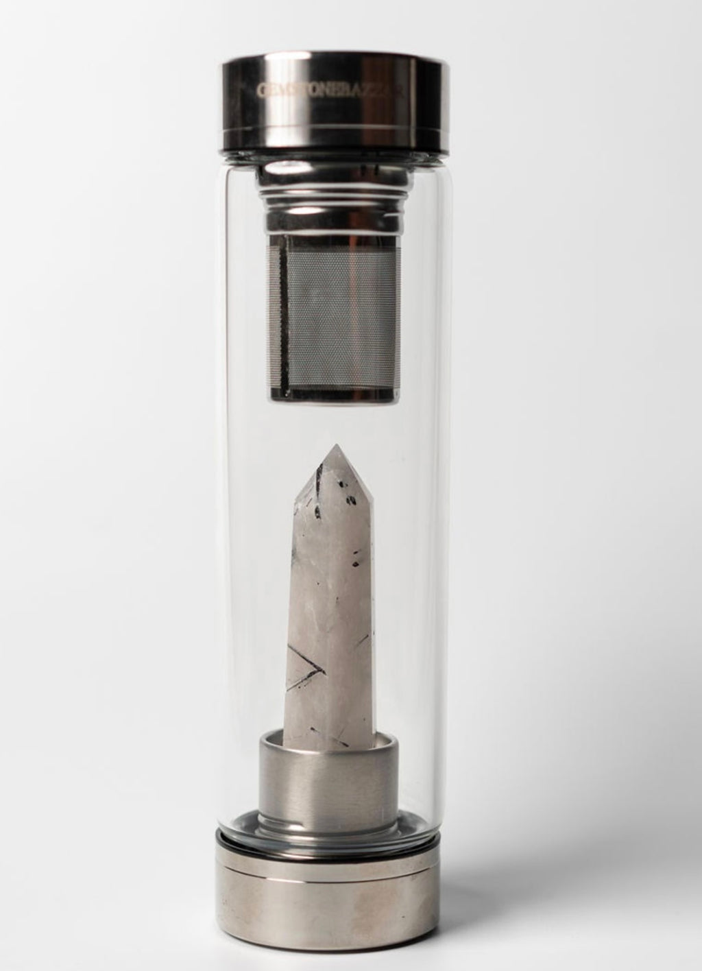 Tourmaline Infused Water Bottle with Removable Tea Infuser