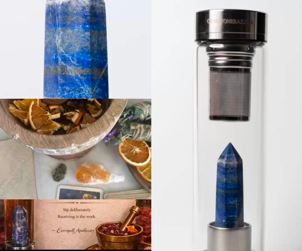 The Empress Ritual Kit — Lapis Infused Water Bottle & Tea Ritual Experience