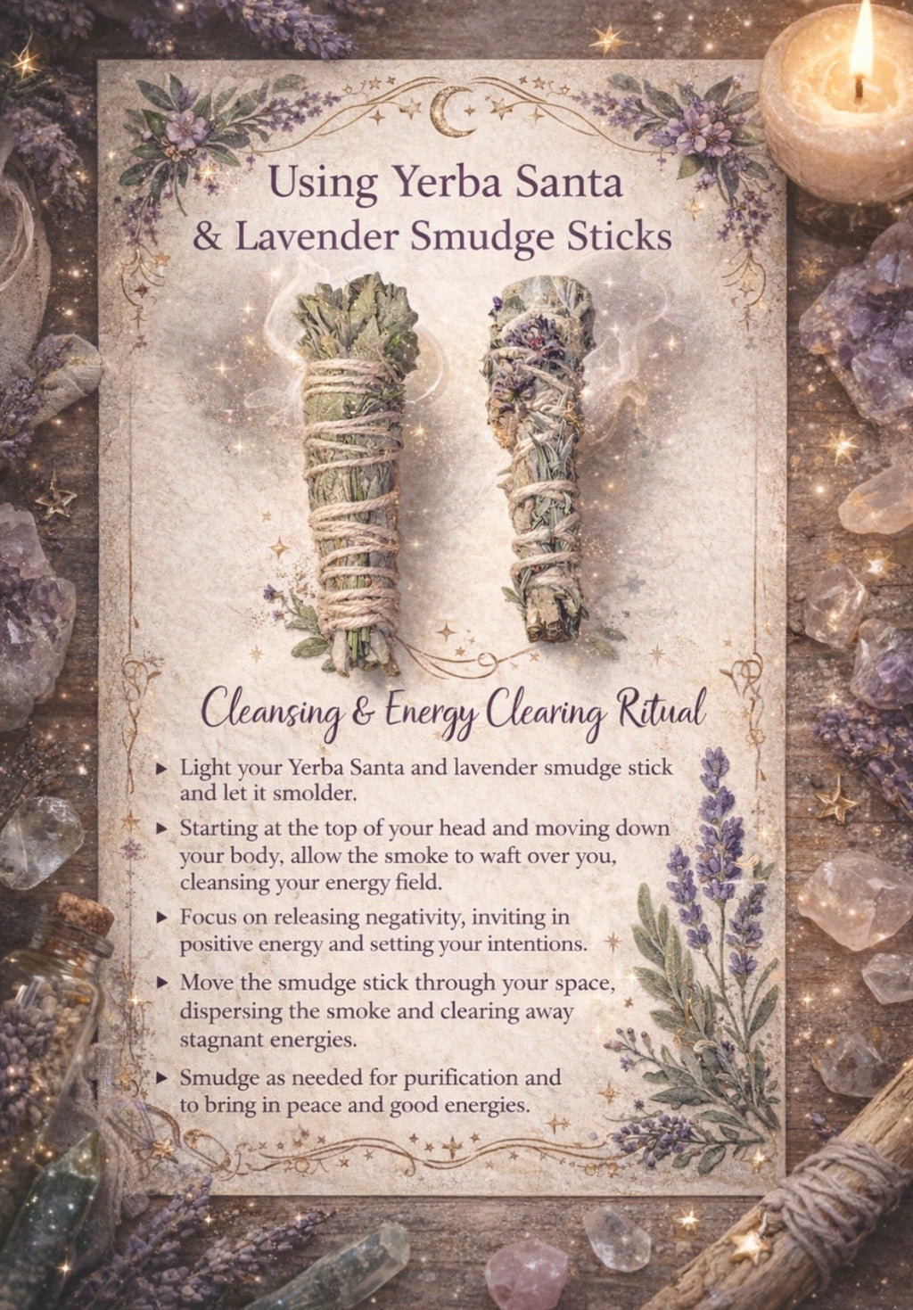 Yerba Santa Smudge Stick – Sacred Herbal Smoke Cleanse for Energy Clearing, Spiritual Protection & Ritual