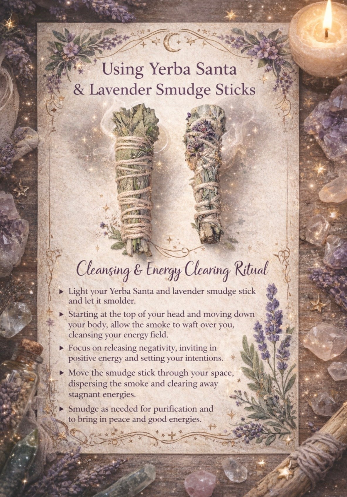Yerba Santa Smudge Stick – Sacred Herbal Smoke Cleanse for Energy Clearing, Spiritual Protection & Ritual