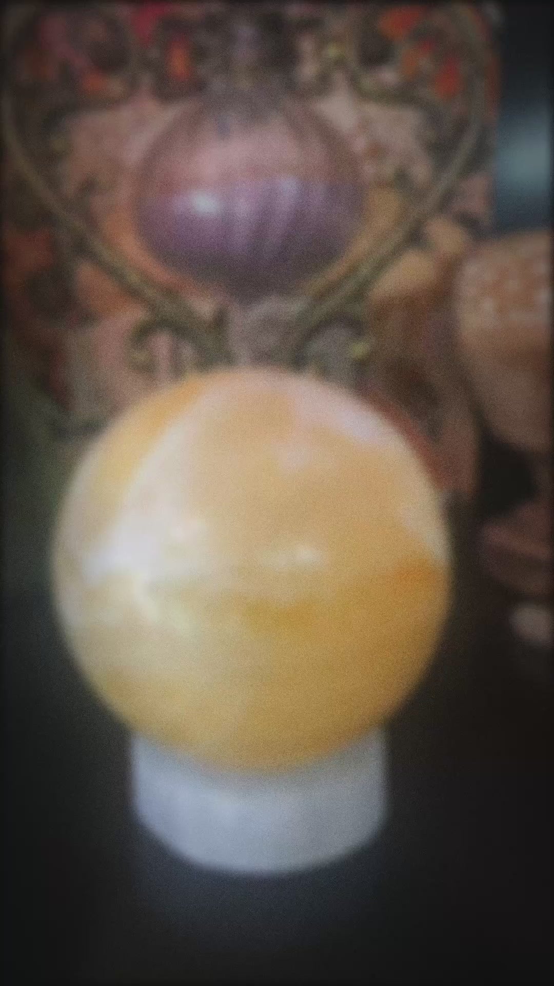 Orange Calcite Sphere (3”) — Creativity, Confidence & Emotional Energy